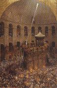 Eugene Girardet The Sacred Fire of Jerusalem USA oil painting artist
